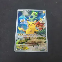 Pokemon TCG Pikachu SVP027 Scarlet & Violet Paldea Evolved Black Star Pro - Image 1