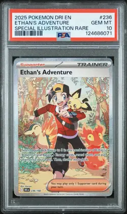 Pokemon Destined Rivals - ETHAN’S ADVENTURE - Special Illustration Rare - PSA 10 - Image 1