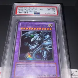 Konami Blue-Eyes Ultimate Dragon Ultra Rare Holo Yu-Gi-Oh! JMP-EN005 PSA 8 - Image 1