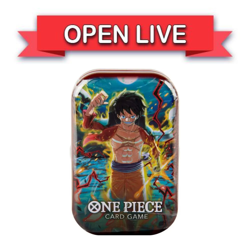 Open Live One Piece Trading Card Game Tin Pack Set Vol. 1 English Sealed - Image 1