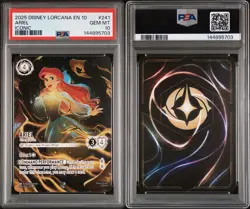 Disney Lorcana Ariel Ethereal Voice Iconic Holo 241/204 Whispers PSA 10 - Image 3