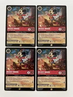 Disney Lorcana TCG Mickey Mouse - Brave Little Prince (x4) 111/204 Fabled - Image 1