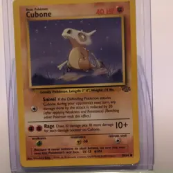 Pokemon Cubone Jungle 50/64 Regular Unlimited Common 40 HP 1999 English TCG Card - Image 1