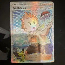 Pokemon Sophocles Trainer Supporter Full Art Holo Card 146/147 - Image 1