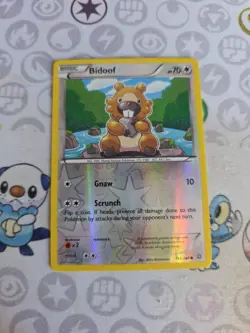 Pokemon TCG Bidoof 116/160 Reverse Holo Common Lightly Played English Card - Image 1