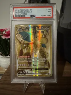 Pokemon TCG Dragonite EX Full Art Holo Card 106/108 Evolutions PSA7 - Image 1