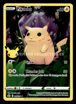 Pikachu 005/025 25th Anniversary Celebrations Full Art Pokemon Card - Image 1