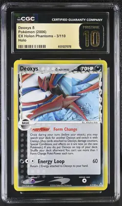 CGC 10 PRISTINE Deoxys 2006 EX Holon Phantoms 3/110 Holo Pokemon Card - Image 1