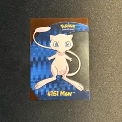 2000 TOPPS POKEMON TV ANIMATION CLEAR CARDS MEW #PC 7 - Image 1