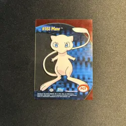 2000 TOPPS POKEMON TV ANIMATION CLEAR CARDS MEW #PC 7 - Image 2