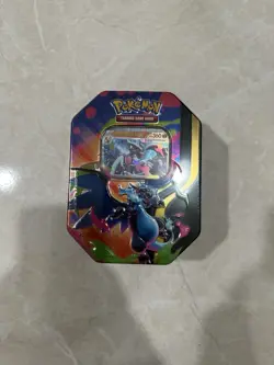 Pokemon Mega Charizard X Metal Tin Trading Card Game - Image 1
