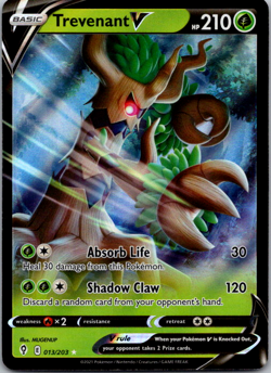 Trevenant V 013/203 2021 Evolving Skies Pokemon Card TCG Ultra Rare Holo - Nm - Image 1