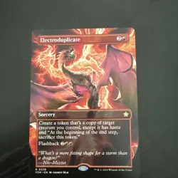 MTG Electroduplicate - Foil - Borderless, Light Play, English Foundations - Image 1