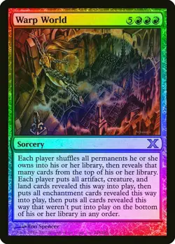 Warp World FOIL 10th Edition LP/EX Red Rare MAGIC THE GATHERING - Image 1