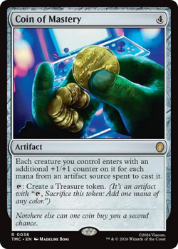 MTG magic 1x Coin of Mastery (M/NM) Commander TMNT - Image 1