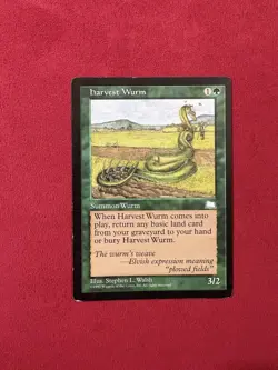Harvest Wurm - Weatherlight Vintage Magic The Gathering MTG Classic - Image 1