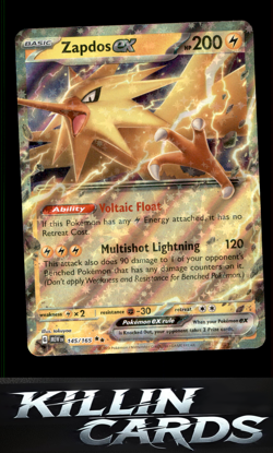 Zapdos ex - 145/165 145/165 Pokemon Double Rare SV: Scarlet & Violet 151 Card NM - Image 1