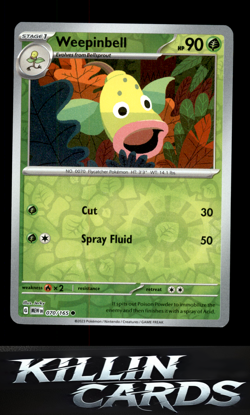 Reverse Holofoil Weepinbell 070/165 Pokemon Common SV: Scarlet & Violet 151 Card - Image 1