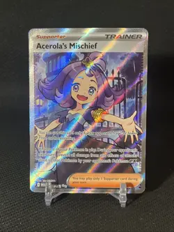 Pokemon TCG Mega Evolution Acerola's Mischief Ultra Rare 165/132 NM - Image 1