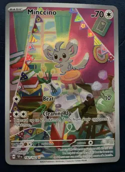 Minccino 182/162 SV05: Temporal Forces Holo NM Pokemon Card - Image 1