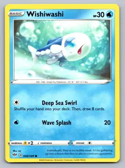 Pokemon TCG SWSH03: Darkness Ablaze Wishiwashi 050/189 - Image 1
