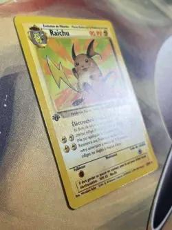 Pokemon FRENCH Raichu 29/62 1st Edition Fossil - Image 2