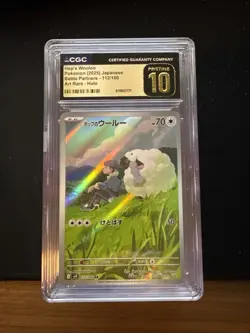 CGC 10 Pristine Hop's Wooloo 112/100 AR Art Rare Battle Partners sv9 Pokemon - Image 1