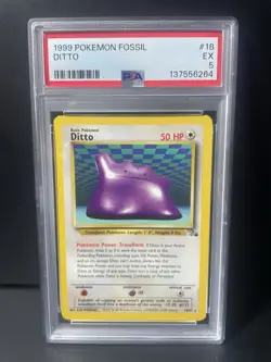 Pokemon TCG Ditto Fossil 3/62 PSA Grade 5 - Image 2