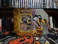 NEW SEALED Pokemon Paradox Destinies Iron Boulder ex Tin w Promo 5 Booster Packs - Image 1