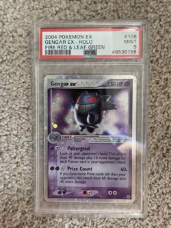 2004 Pokemon Ex Fire Red Leaf Green #108 Gengar Ex Holo PSA 9 MINT - Image 1
