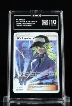 Pokemon N's Resolve 232/236 Cosmic Eclipse Full Art Ultra Rare Holo TAG 10 #09 - Image 1