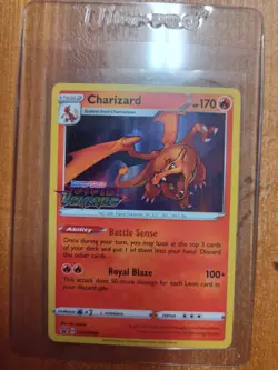 Pokemon Sword&Shield Vivid Voltage Charizard SWSH066 Prerelease BlackStar Promo - Image 1
