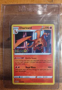 Pokemon Sword&Shield Vivid Voltage Charizard SWSH066 Prerelease BlackStar Promo - Image 2