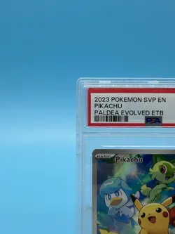 2023 POKEMON SVP EN-SV BLACK STAR PROMO #027 PIKACHU PALDEA EVOLVED ETB PSA 10 - Image 3