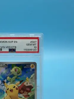 2023 POKEMON SVP EN-SV BLACK STAR PROMO #027 PIKACHU PALDEA EVOLVED ETB PSA 10 - Image 4