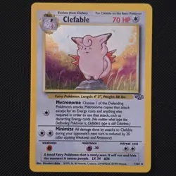 Pokemon TCG Clefable Jungle 1/64 Holo Unlimited Holo Rare RC16 - Image 1