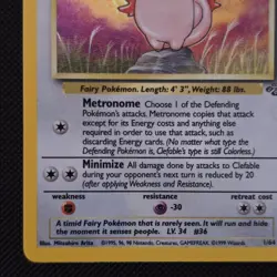 Pokemon TCG Clefable Jungle 1/64 Holo Unlimited Holo Rare RC16 - Image 4