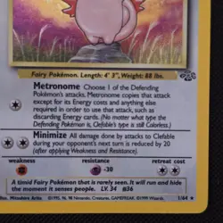 Pokemon TCG Clefable Jungle 1/64 Holo Unlimited Holo Rare RC16 - Image 5