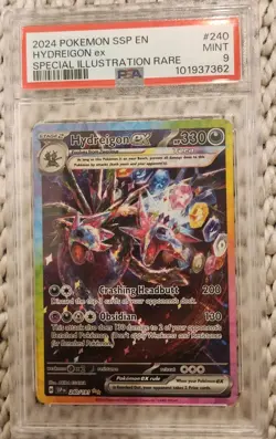 Pokemon 2024 Surging Sparks Hydrigon EX Sir #240 PSA 9 - Image 1