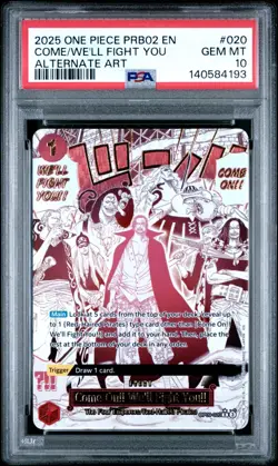 One Piece Come On!! We'll Fight You!! PRB02 Premium Booster Event Manga PSA 10 - Image 1