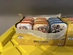 One Piece 12x Mini Tin Pack Set Vol 2 Display TS-02 OP-13 24 PACKS Sealed Promos - Image 2