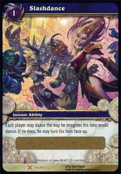 NM-Mint WoW TCG Slashdance (unscratched loot) Loot Cards World of Warcraft - Image 1