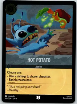 #195 Hot Potato - Uncommon - Steel COLD FOIL 2024 Disney Lorcana Azurite Sea - Image 1