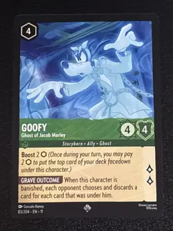 Disney Lorcana Winterspell Goofy - Ghost of Jacob Marley 83/204 NM Super Rare - Image 1