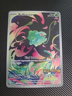 Bulbasaur 133/132 Stamped - Mega Evolution Promo Pokemon Card - NM - Image 1