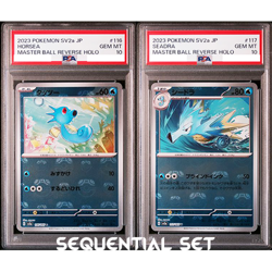 PSA 10 Horsea Seadra Master Ball Reverse Holo 151 Pokemon Card Japanese #A89 - Image 1