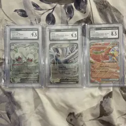 3 DIFFERENT GRADED CGC POKEMON CARDS - Image 1