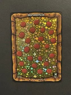 Dead World TCG Deep Dish Pizza 145/184 Holo Rare Card Kickstarter 2025 - Image 1