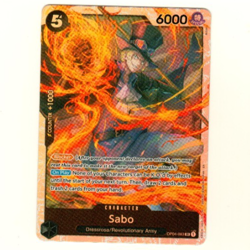 Sabo OP04-083 Premium Booster Reprint Foil Super Rare One Piece Trading Card - Image 1