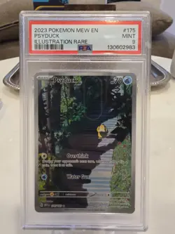 Pokemon TCG Psyduck Scarlet Violet-151 Holo Illustration Card 175/165 PSA 9 - Image 1